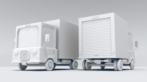 truck cartoon 3D model