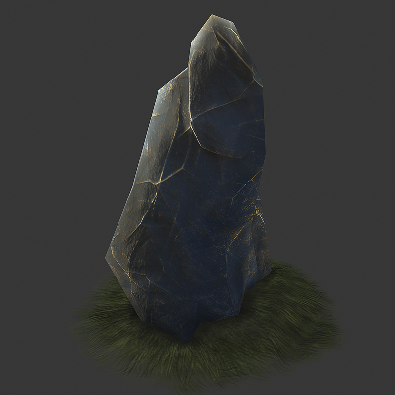 3D model low-poly stone stele - TurboSquid 1166436