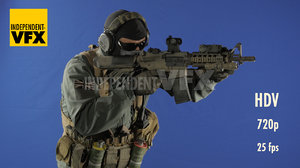 Slow motion shooter chroma blue HDV