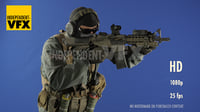 Slow motion shooter chroma blue HD