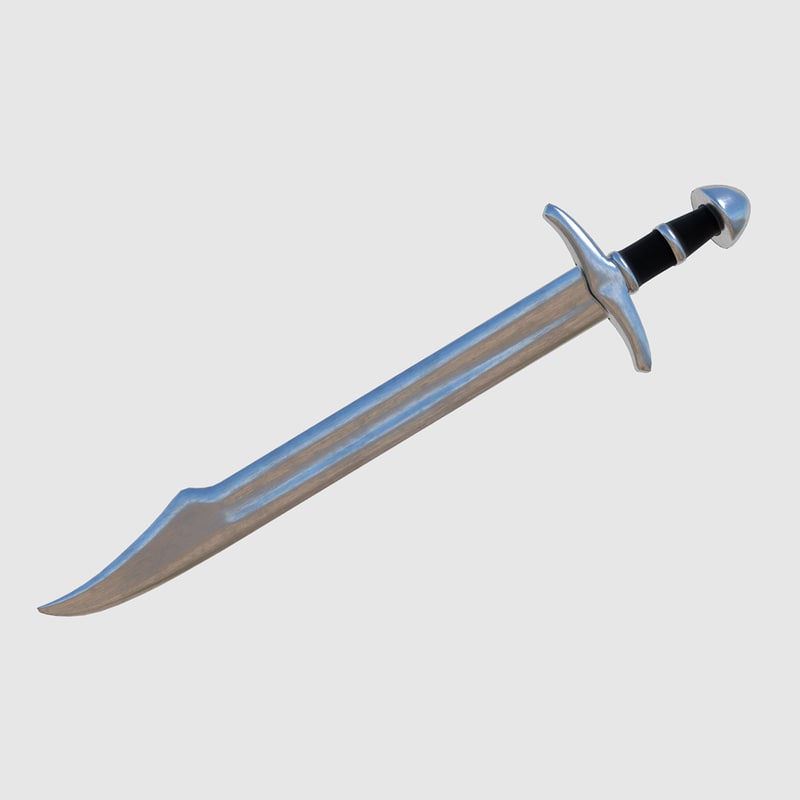 falchion sword - ready 3d model