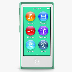 3d ipod nano green model