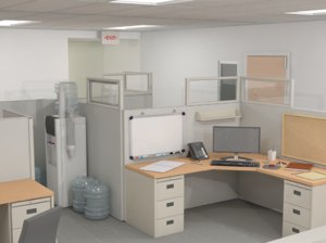 obj corporate cubicle area office