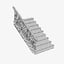 3d model of wooden stairs