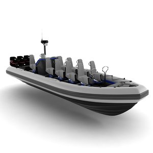 rigid inflatable boat 3ds