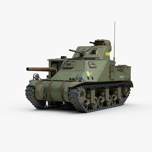 ww2 m3 lee tank tracks 3d model