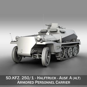 sd kfz 250 - 3d model