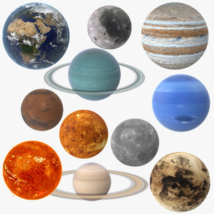 3d solar planets model