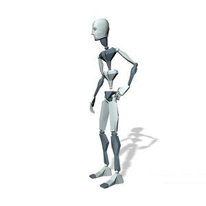 Mocap Male stand look side and relexed