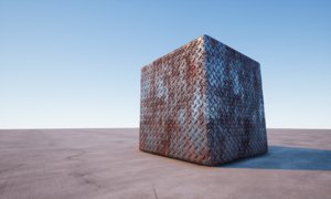 Diamond Plate Steel - Medium Rust