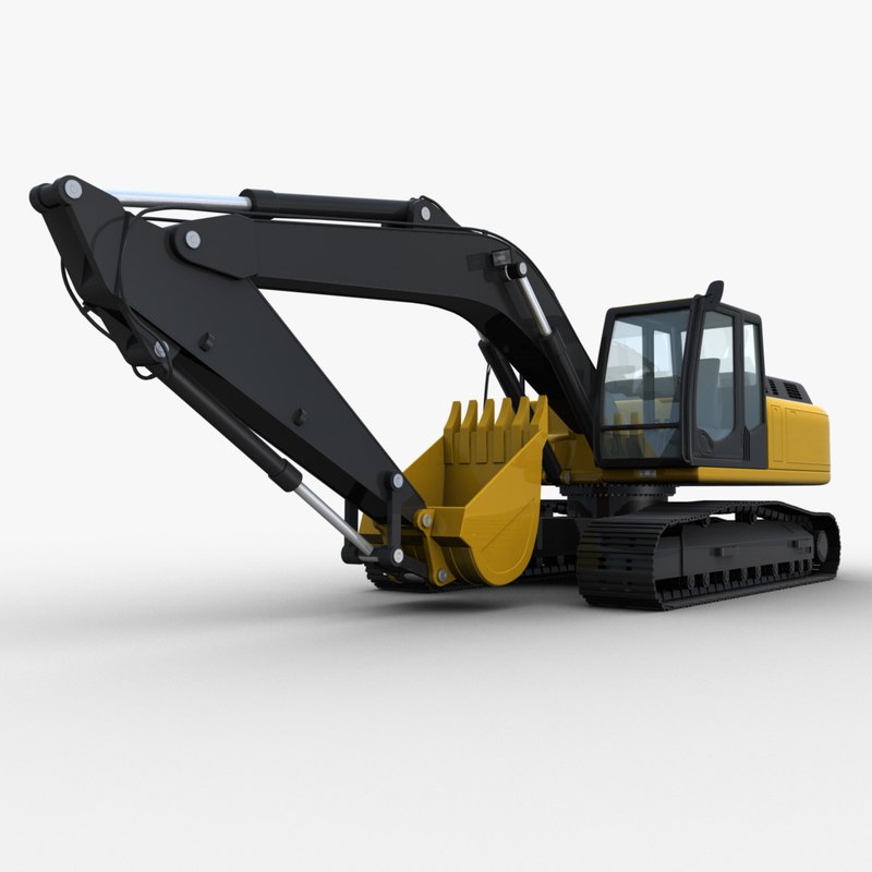 3d model excavator