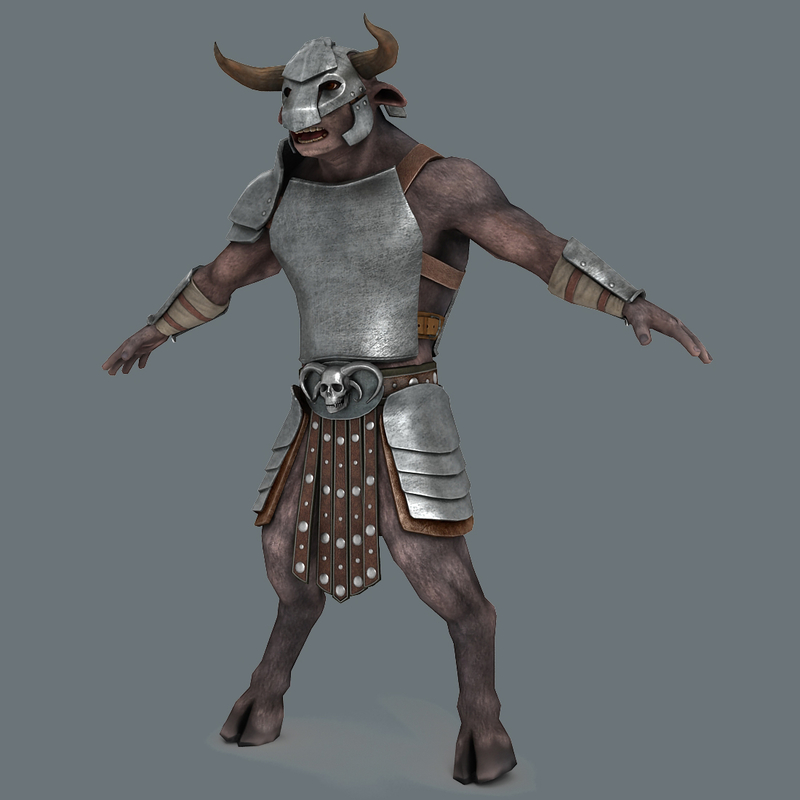 3d minotaur armor
