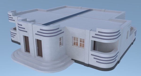 Streamline Moderne Home Interior Fbx Streamline Moderne Home Interior Fbx, Streamline Moderne House Plans