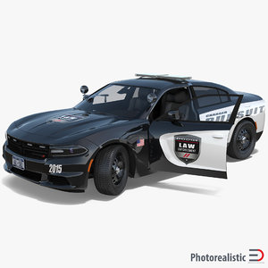 3d model dodge charger 2015 police car