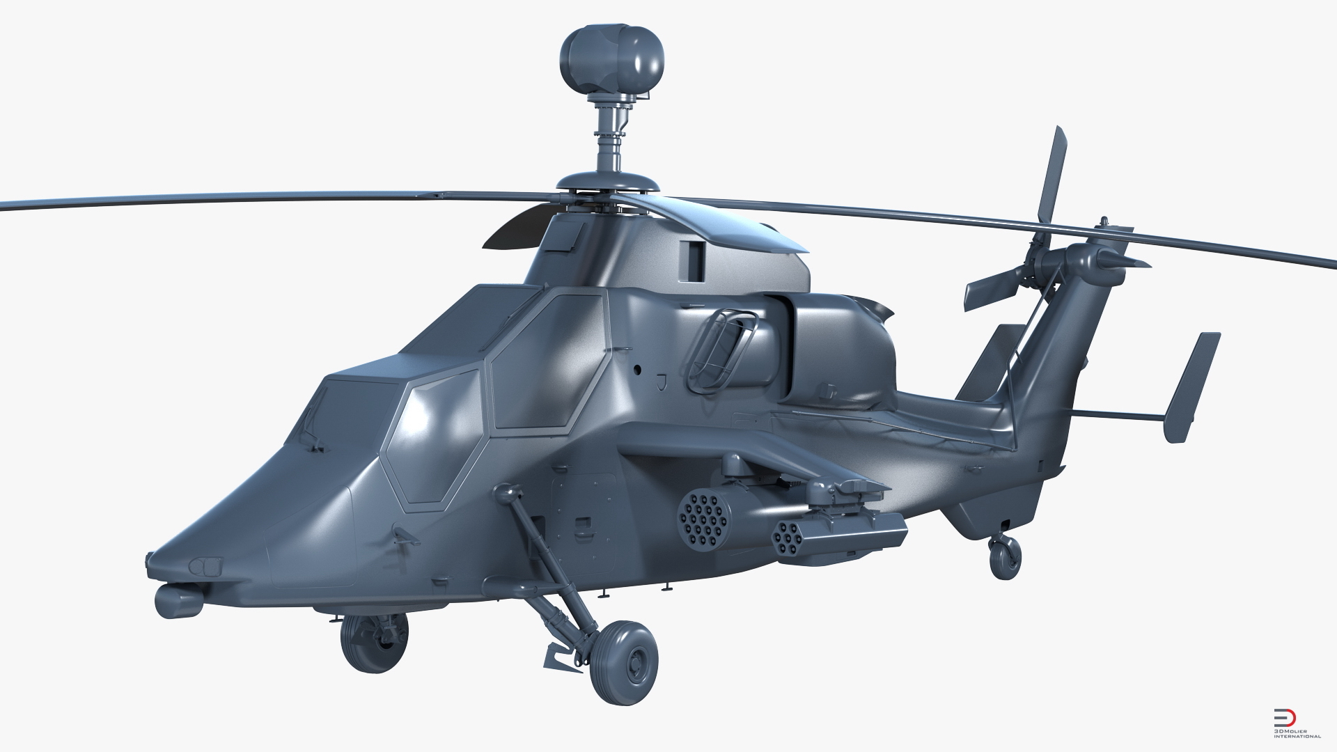 欧洲直升机公司tiger ec665德国索具3d模型