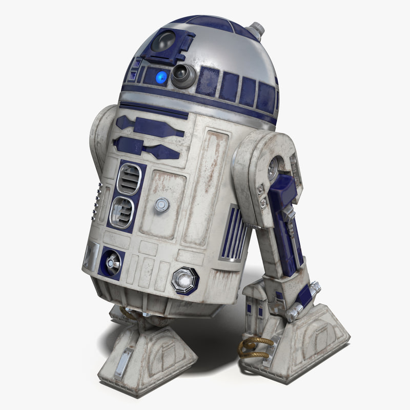 3d r2 d2 modeled model