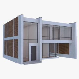 3d model modern house interior