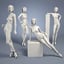 3d dress mannequin leather model