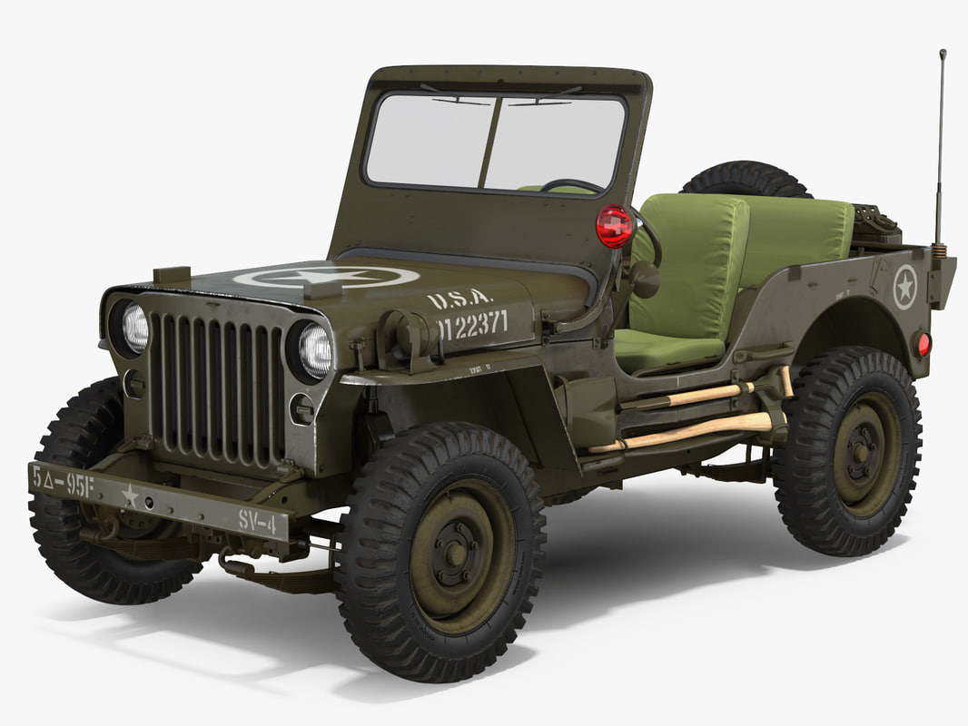 3d jeep willys 1944