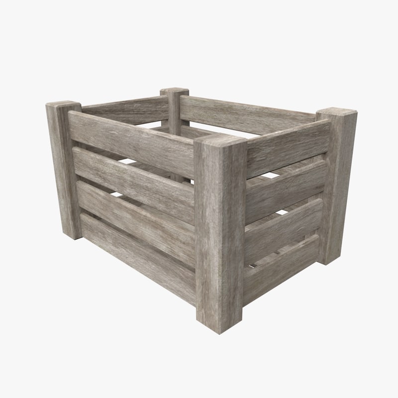 free wooden crate 3d model
