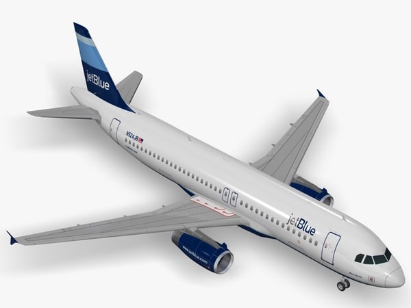 Airbus a319 a320 jetblue model - TurboSquid 1187076