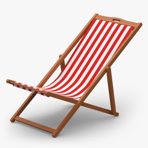 3d beach chair model