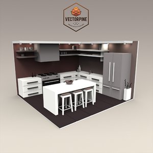 Low Poly Interiors - Kitchen