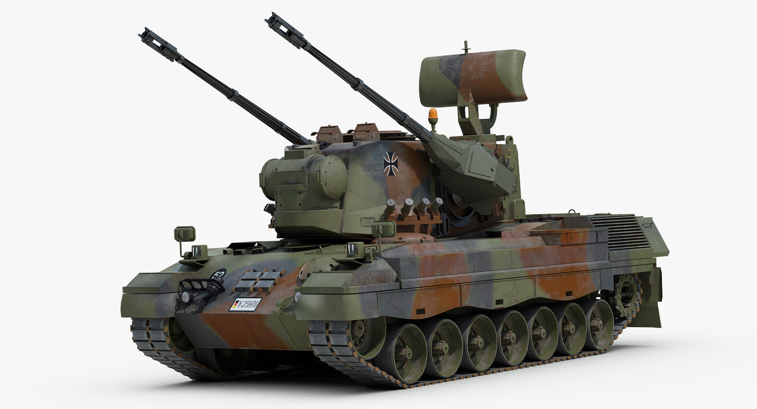 3d modern gepard 35mm anti model