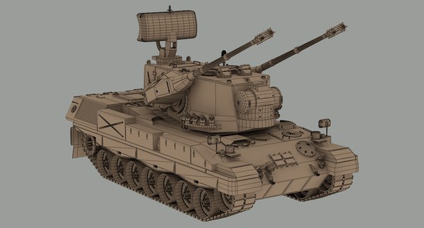 3d modern gepard 35mm anti model