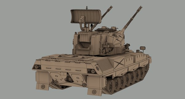 3d modern gepard 35mm anti model