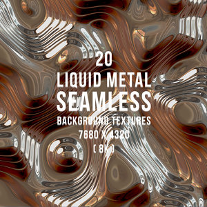 20 Liquid Metal Seamless Background Textures
