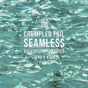 20 Crumpled Foil Seamless Background Textures