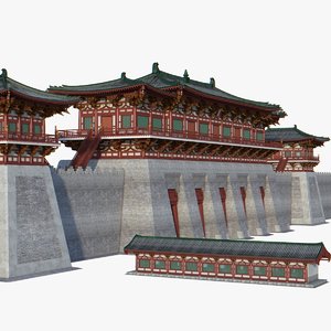 chinese architectural ancient 3d model