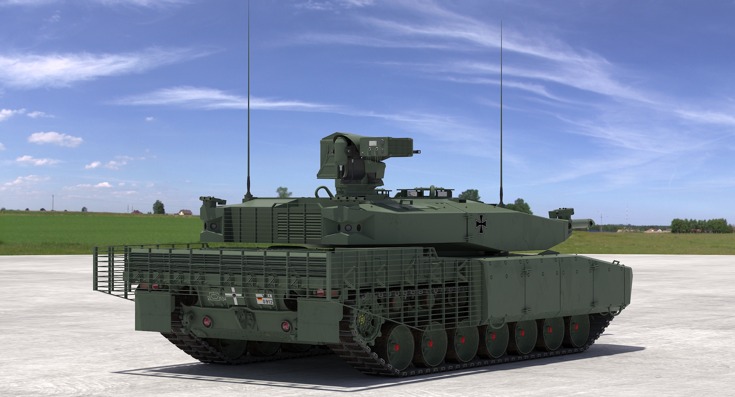 leopard 2 mbt revolution 3d model