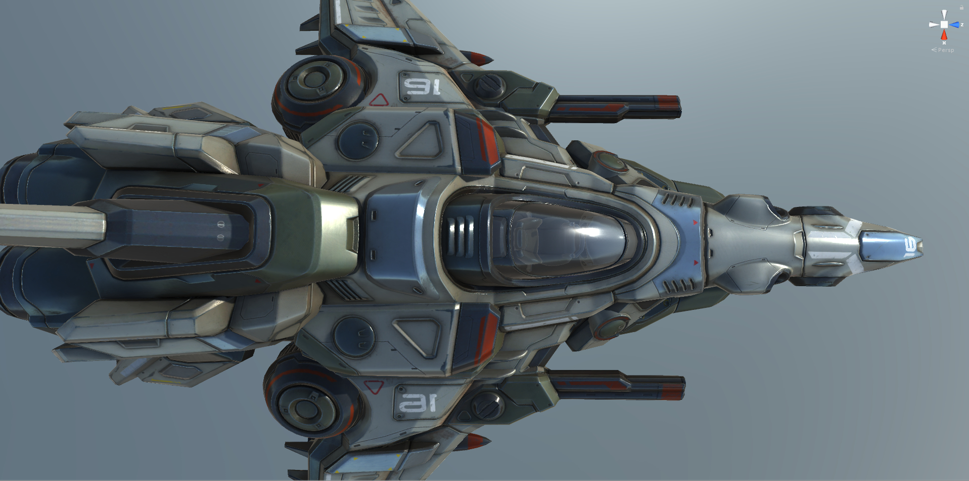 interceptor space spaceship obj