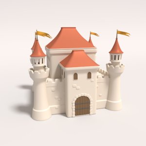 medieval castle obj