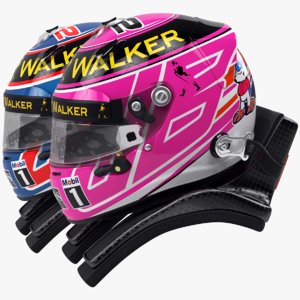 racing helmet jenson button 3d 3ds