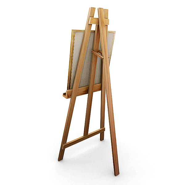 painting easels 3d obj
