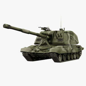 2s19 msta-s tanks msta 3d max