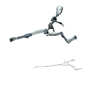 Jump double kick attack