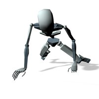 Action hero crawling on floor