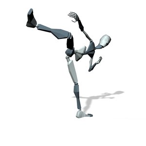 Action hero roundhouse kick