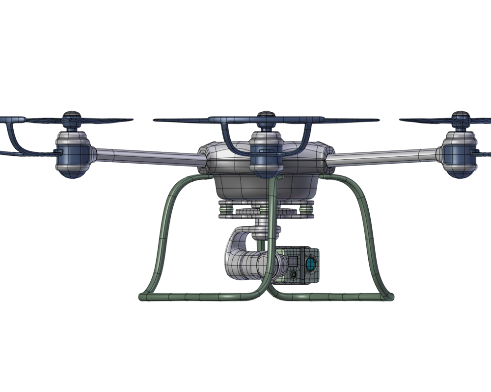 Drone Blender Quads 3d Model