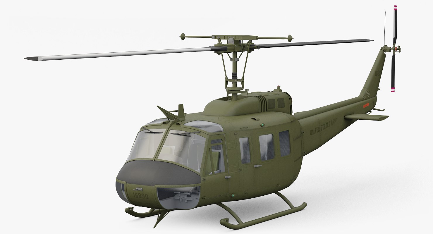 UH-1H Army Helicopter Free 3d Model ID9380 - Free Download 