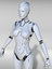 female cyborg sci-fi robot 3d obj