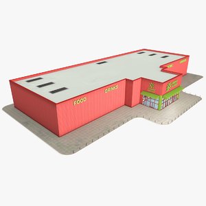 3d model of supermarket store