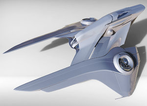 spaceship futuristic 3d model
