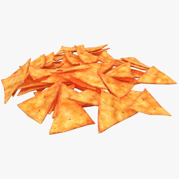 3d realistic tortilla chip model