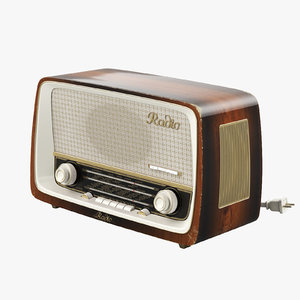 3d model vintage radio