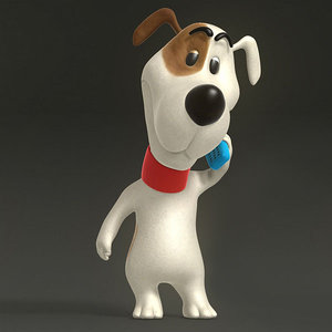 3d dog cartoon model